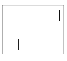 Viereck / Rechteck, mit zwei Viereck-/Rechteckausschnitten