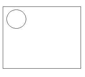 Vierkant / Rechteck, mit einem Kreisausschnitt